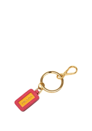 Prada Pre-Owned 2010-2026 Saffiano Logo and Bag Charm key chain - Pink