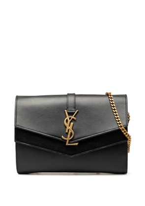 Saint Laurent Pre-Owned 2019 Leather Monogram Sulpice Wallet on Chain crossbody bag - Black