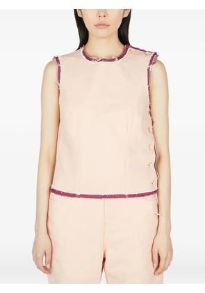 Raf Simons sleeveless frayed top - Pink