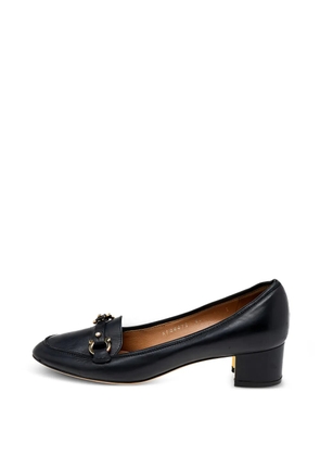 Ferragamo Pre-Owned logo-detail leather pumps - Black