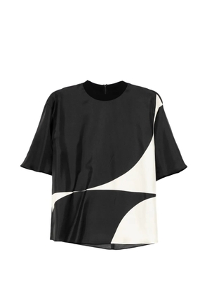 LESS colour-block T-shirt - Black