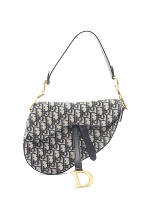 Christian Dior Pre-Owned 2010s mini Saddle oblique canvas shoulder bag - Neutrals