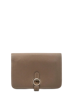 Hermès Pre-Owned 2020 Togo Dogon Compact Wallet small wallets - Brown