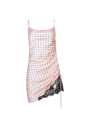 Fleur Du Mal lace-trimmed dotted mini dress - Pink