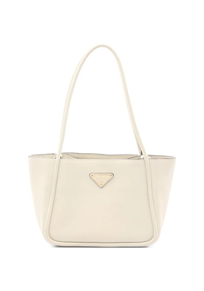 Prada Pre-Owned 2010s triangle logo tote bag - Neutrals