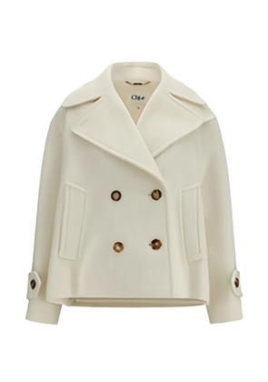 Chloé double-breasted wool-blend jacket - Neutrals