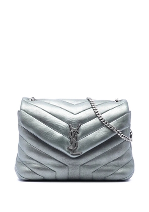 Saint Laurent Pre-Owned 2016 Small Matelasse Metallic Calfskin Monogram LouLou shoulder bag - Silver