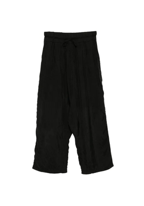 Rundholz drawstring-waist gathered trousers - Black