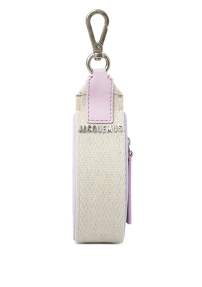 Jacquemus Le Peru leather-trimmed keyring - Purple