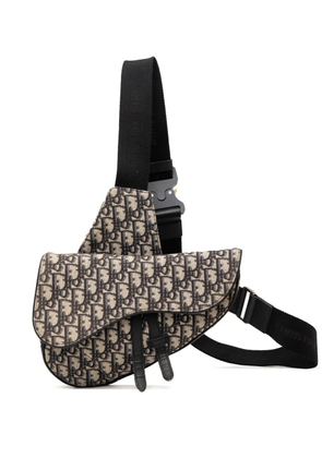 Christian Dior Pre-Owned 2019 Oblique Canvas Saddle crossbody bag - Blue