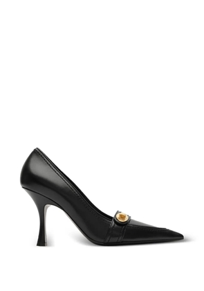 Burberry leather Cotswolds high pumps - Black