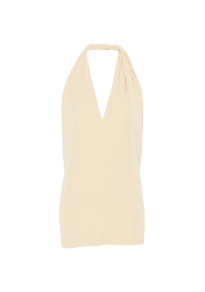 TOTEME twisted halterneck top - Neutrals