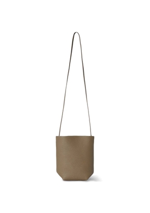 The Row N/S Park grained leather cross body bag - Neutrals