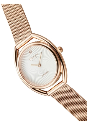 OBAKU Juvel Guilloché 38mm watch - White