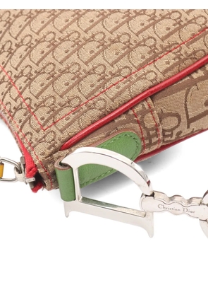Christian Dior Pre-Owned Trotter Saddle shoulder bag - Neutrals