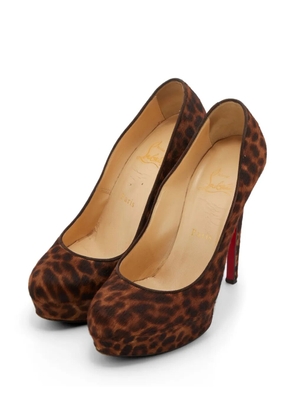 Christian Louboutin Pre-Owned Bianca leopard-print pumps - Brown