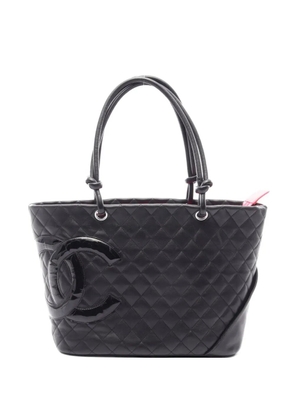 CHANEL Pre-Owned 2006-2008 Cambon line quilted tote bag - Black