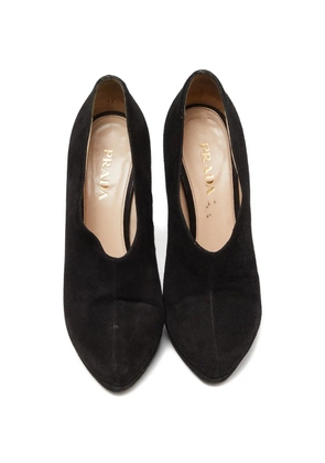Prada Pre-Owned suede slip-on pumps - Black