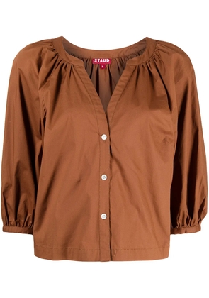 STAUD Dill V-neck blouse - Brown
