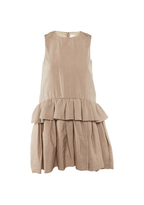Victoria Victoria Beckham tiered-frill mini dress - Neutrals
