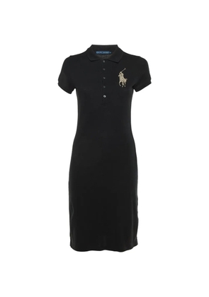 Polo Ralph Lauren Vintage embellished-logo midi dress - Black