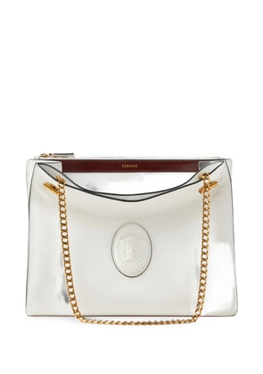 Versace Cabine leather shoulder bag - White