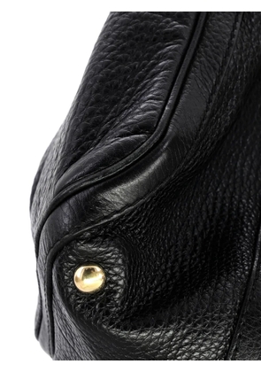 Gucci Pre-Owned Vintage Web Boston Bag Leather Medium satchel - Black