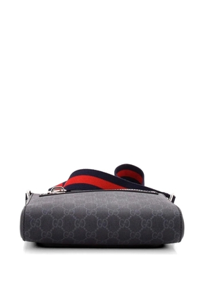 Gucci Pre-Owned Web Strap Front Zip Messenger Bag GG Coated Canvas Small crossbody bag - Black