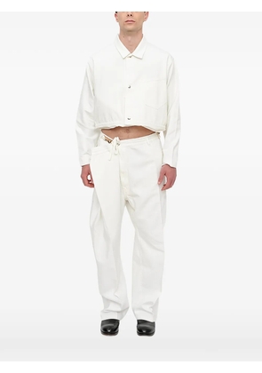 Setchu button-up shirt jacket - Neutrals