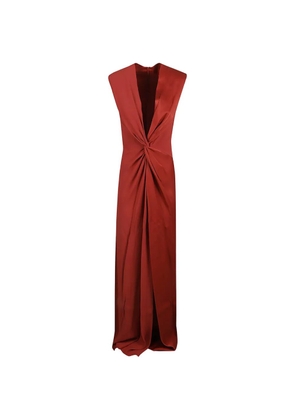 Max Mara Pilard knot-detail maxi dress - Red