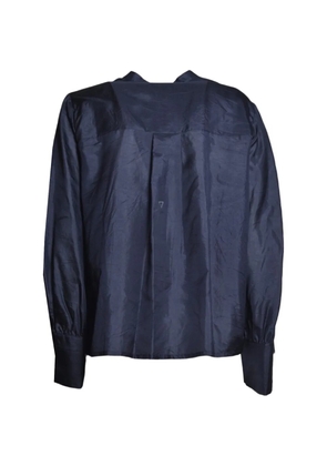MOMONÌ button-up band-collar shirt - Blue