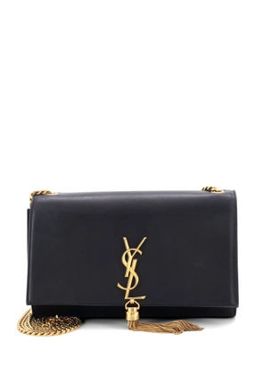 Saint Laurent Pre-Owned Classic Monogram Tassel Leather Medium crossbody bag - Black