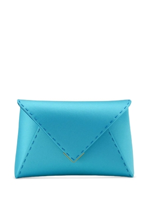 Tyler Ellis small Lee Pouchet satin clutch bag - Blue