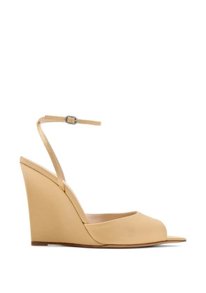 Andrea Wazen Loulou ankle strap mules - Neutrals