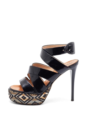Giuseppe Zanotti Vintage woven platform sandals - Black