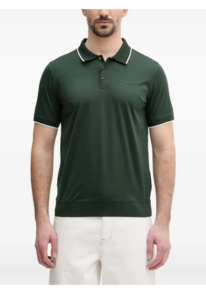 Karl Lagerfeld logo-print tipped polo shirt - Green