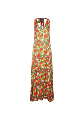 alessandro enriquez strawberry-print maxi dress - Red