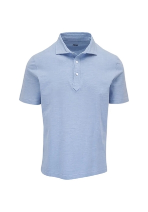 Fedeli short-sleeve knit polo shirt - Blue
