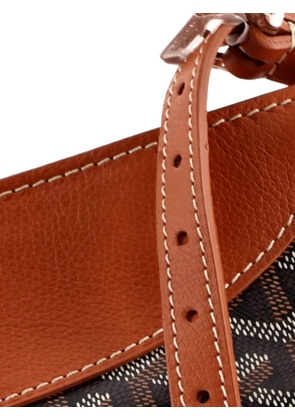 Goyard Pre-Owned Hirondelle Coated Canvas and Leather shoulder bag - Brown