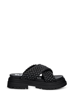 Buffalo Lennox Cross braided crossover-strap sandals - Black