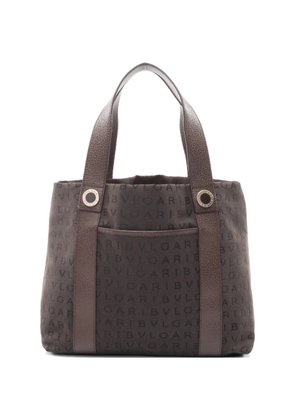 Bvlgari Pre-Owned Logomania canvas tote bag - Brown
