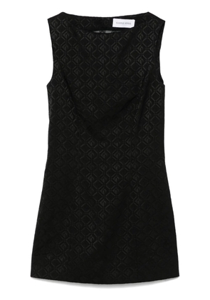 Marine Serre Moon Diamond-jacquard mini dress - Black