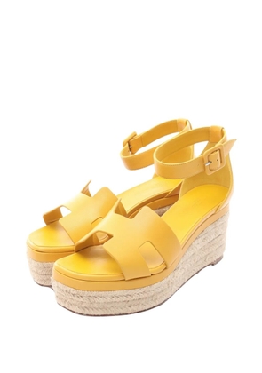 Hermès Pre-Owned 2020s Elda espadrille sandals - Yellow