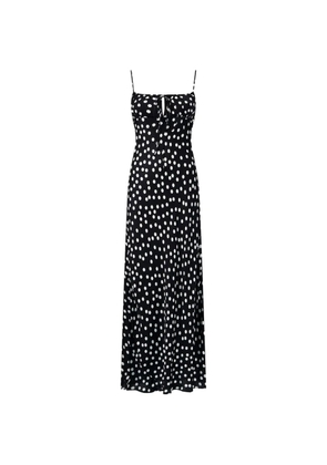 Leslie Amon polka-dot maxi dress - Black