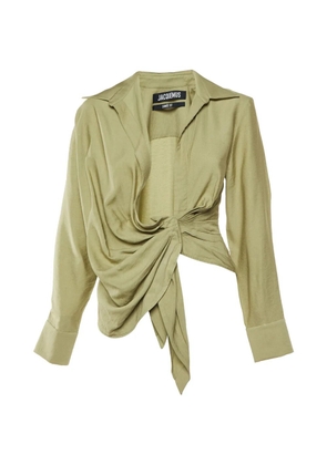 Jacquemus Pre-Owned Le Bahia tie blouse - Green