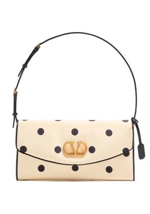 Valentino Garavani small DeVain Plus De Pois shoulder bag - Neutrals