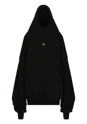 Dolce & Gabbana logo-plaque oversized hoodie - Black