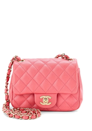 CHANEL Pre-Owned Square Classic Single Flap Bag Quilted Caviar Mini crossbody bag - Pink