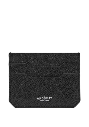 Au Départ grainy-leather cardholder - Black