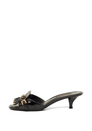Louis Vuitton Pre-Owned studded fringe sandals - Black